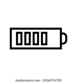 Batterie-Icon-Vektor. Abbildung des Akkulogos. Trendige flache Design-Stil mit Hintergrund.