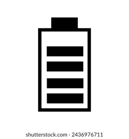 Battery icon vector. Battery logo illustration. Trendy flat design style with background.