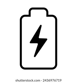 Battery icon vector. Battery logo illustration. Trendy flat design style with background.