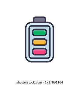 Icono de batería en vector. Logotipo