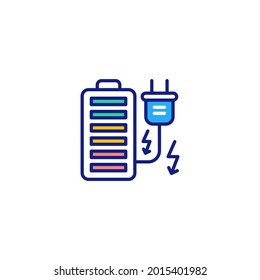 Battery icon in vector. Logotype