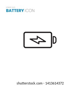 Battery icon vector on white background