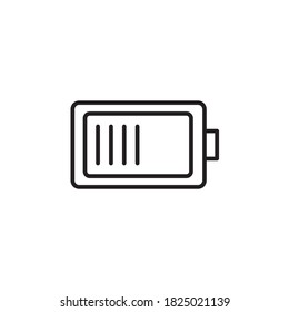 diseño de estilo de contorno vectorial de icono de batería. aislado en fondo blanco