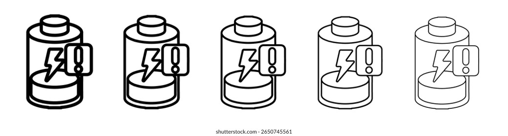 Icono de batería Vector de contorno símbolo o ilustración