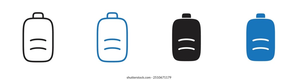 Battery icon Vector set outline