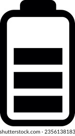Signo vectorial de icono de la batería, imagen de carga de la batería
