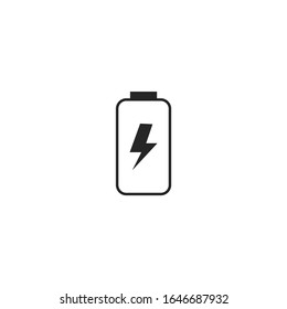 signo vectorial de la batería aislado para diseño gráfico y web. color de plantilla de símbolo de batería editable en fondo blanco.
