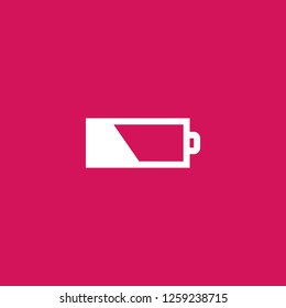 battery icon vector. battery sign on pink background. battery icon for web and app
