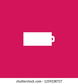 battery icon vector. battery sign on pink background. battery icon for web and app