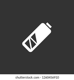 battery icon vector. battery sign on black background. battery icon for web and app