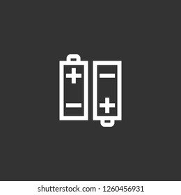 battery icon vector. battery sign on black background. battery icon for web and app