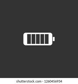 battery icon vector. battery sign on black background. battery icon for web and app