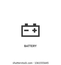 battery icon vector. battery sign on white background. battery icon for web and app