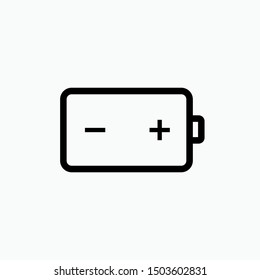 Battery Icon - Vector, Sign and Symbol for Design, Presentation, Website or Apps Elements.