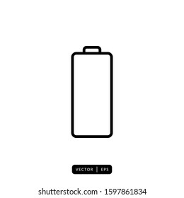 Battery Icon Vector - Sign or Symbol