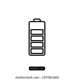 Battery Icon Vector - Sign or Symbol