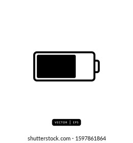 Battery Icon Vector - Sign or Symbol