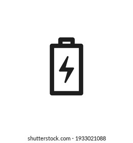 Vector de icono de la batería. Signo de potencia simple