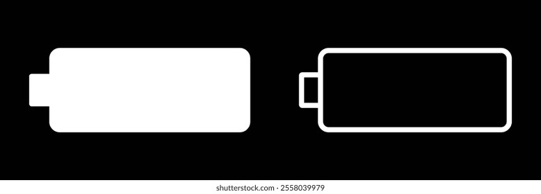 Battery icon vector. Simple power sign