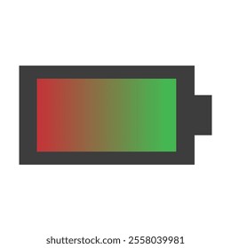 Battery icon vector. Simple power sign