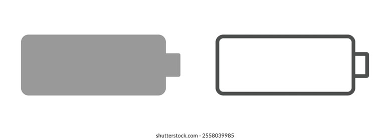 Battery icon vector. Simple power sign