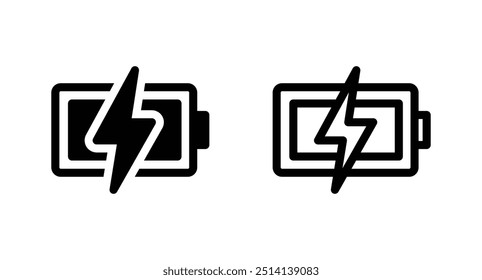 Vector de icono de batería. Icono de símbolo de batería