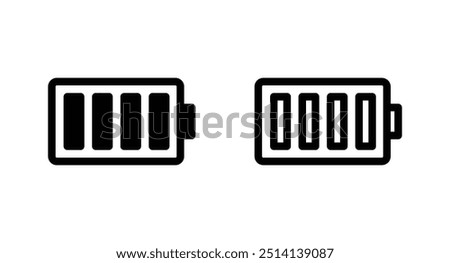 Battery icon vector. Battery symbol icon