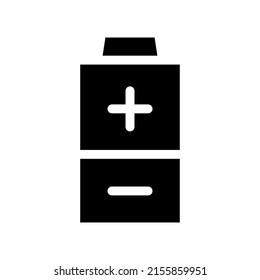 Design-Illustration des Akkusymbols für Vektorsymbole