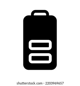 Design-Illustration des Akkusymbols für Vektorsymbole