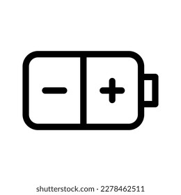 Ilustración del diseño del símbolo del vector de la batería