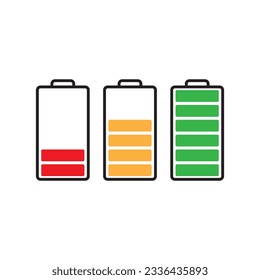 battery icon vector template illustration logo design