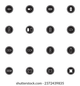 battery icon vector template illustration logo design