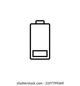 Battery icon vector for web and mobile app. battery charging sign and symbol. battery charge level