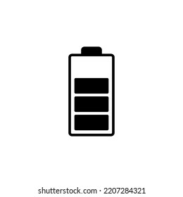 Battery icon vector for web and mobile app. battery charging sign and symbol. battery charge level