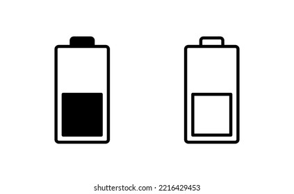Battery icon vector for web and mobile app. battery charging sign and symbol. battery charge level
