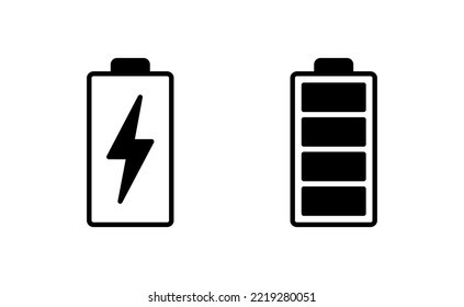 Battery icon vector for web and mobile app. battery charging sign and symbol. battery charge level