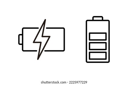 Vector de iconos de la batería para aplicaciones web y móviles. símbolo y signo de carga de batería. nivel de carga de la batería