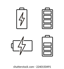 Battery icon vector for web and mobile app. battery charging sign and symbol. battery charge level
