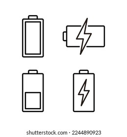 Battery icon vector for web and mobile app. battery charging sign and symbol. battery charge level