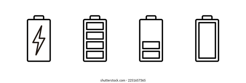 Battery icon vector for web and mobile app. battery charging sign and symbol. battery charge level