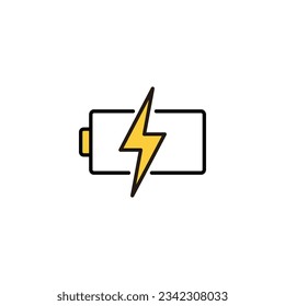 Vector de iconos de la batería para aplicaciones web y móviles. símbolo y signo de carga de batería. nivel de carga de la batería