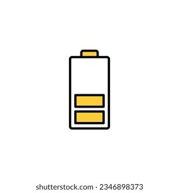 Battery icon vector for web and mobile app. battery charging sign and symbol. battery charge level