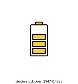 Battery icon vector for web and mobile app. battery charging sign and symbol. battery charge level