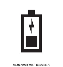 vector de icono de batería con fondo blanco de los pasos 10
