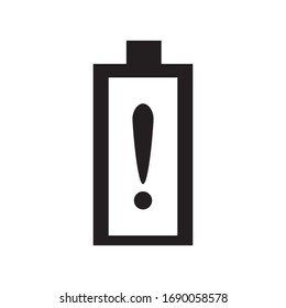 battery icon vector with white background from eps 10