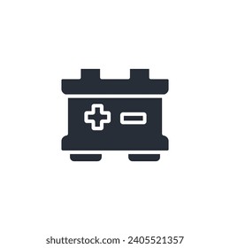 Battery icon. vector.Editable stroke.linear style sign for use web design,logo.Symbol illustration.