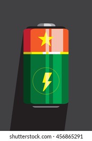 Battery Icon web pictogram flat design