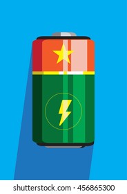 Battery Icon web pictogram flat design