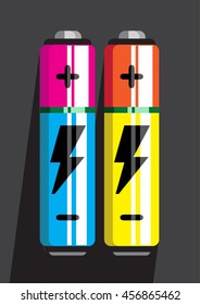 Battery Icon web pictogram flat design