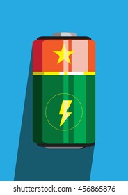 Battery Icon web pictogram flat design